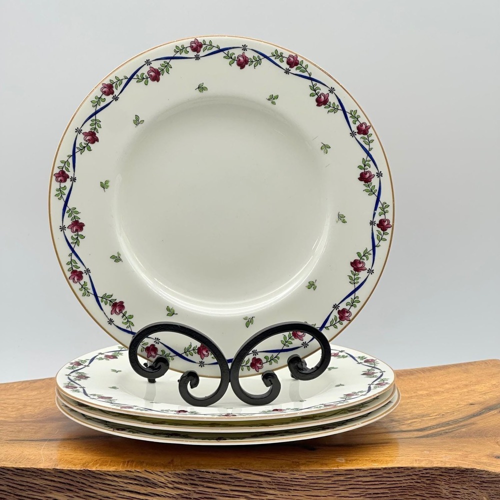 Royal‎ Worcester England The Riga Jones McDuffee Stratton Salad Plates Set of 4